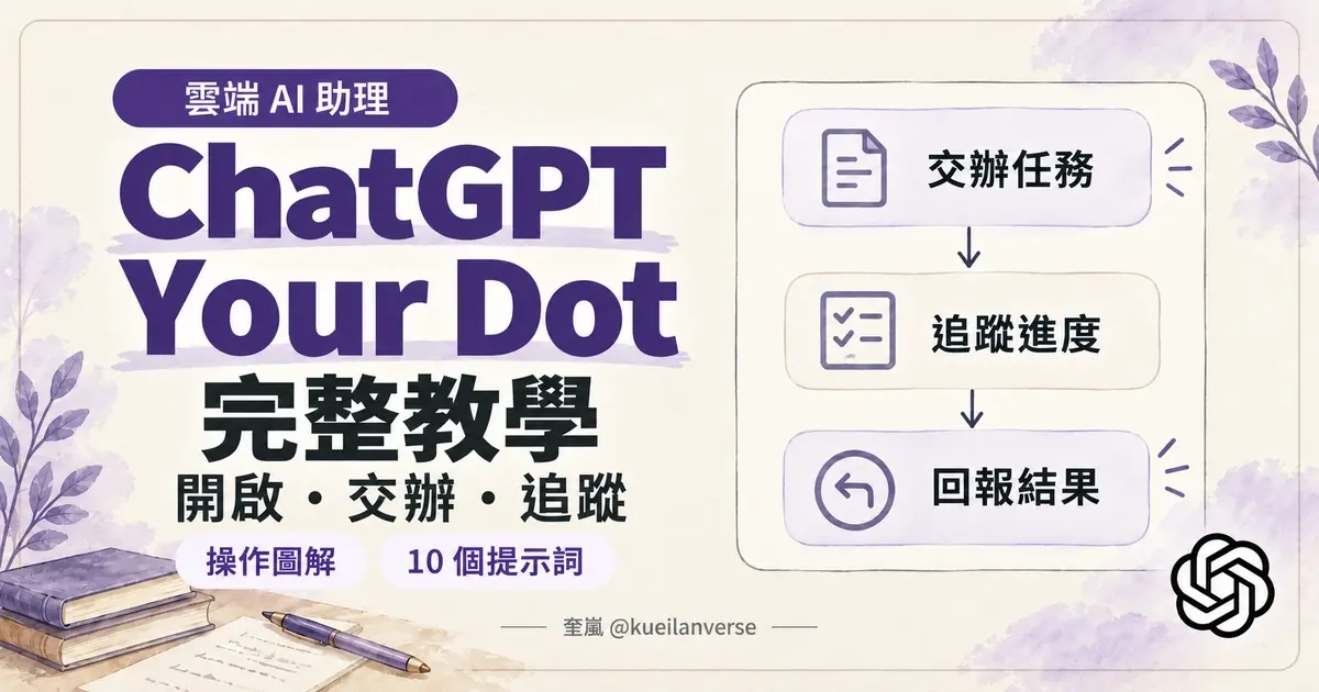 2026 10 19 Kueilan.com Yourdot教學文章 封面 V2