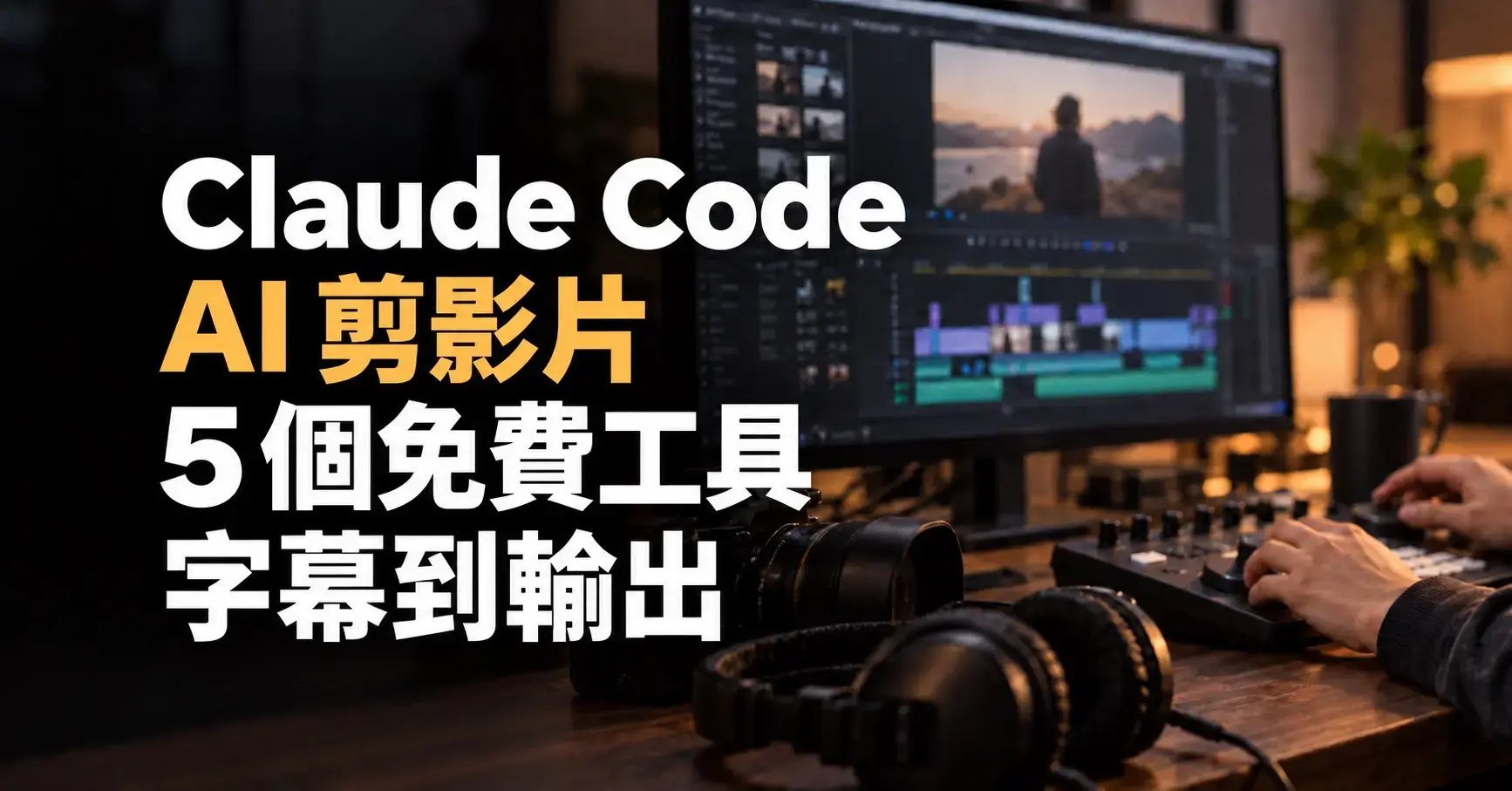 AI 剪影片：Claude Code 與五個免費工具文章封面